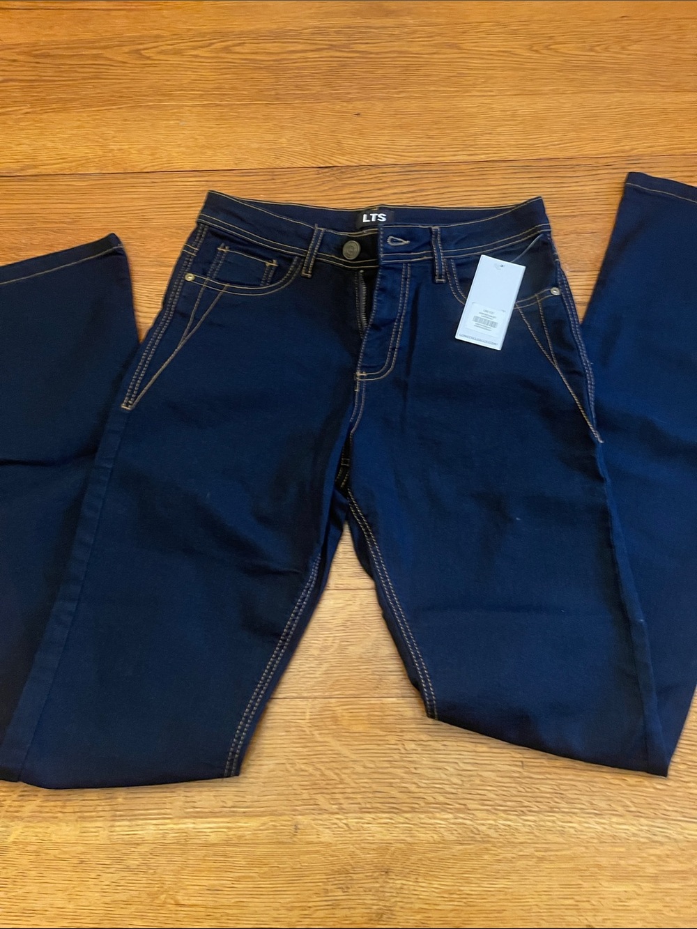 LTS Navy Boot Cut Stretch Jeans 36 inseam
